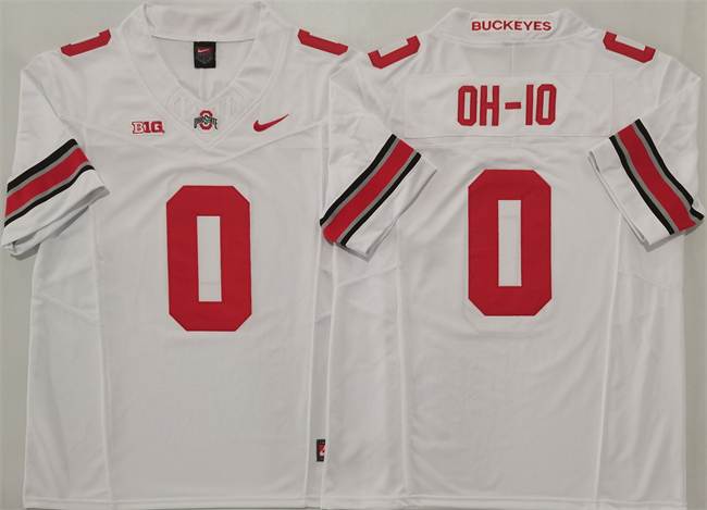 Men's Ohio State Buckeyes #0 OH-IO White 2025 F.U.S.E. Limited Stitched Jersey